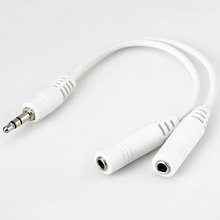 3.5mm Audio Adapter Cable Headphone Splitter A Male to Two Female for DVD MP3 MP4 Player Samsung S6 HTC ONE M9 Smart Phone