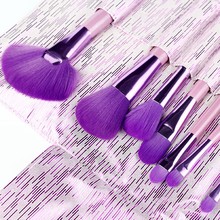 Purple Makeup Brush Set Synthetic Hair Cosmetic Make up Brushes Purple Bag 20 Pcs set 