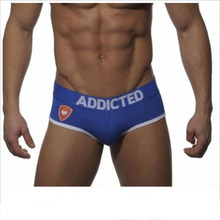 August 2016 Men Underwear Cueca 100% Cotton ADDICTED Brand Clothing Sexy High Quliaty Mens Underwears Briefs Shorts