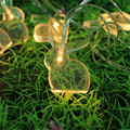 Novelty Transparent Cute Rabbit Led String Light Party Wedding Decoration Easter decorative light Baby Kids gift
