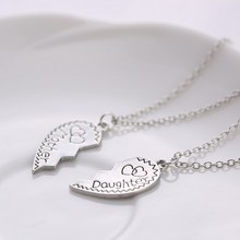 New fashion mother daughter pendant necklace sliver plated couple necklaces long necklace best family gifts love