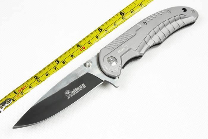 New Boker silver snake scale type outdoor hunting knifes survival knives blade material 440 hot sale