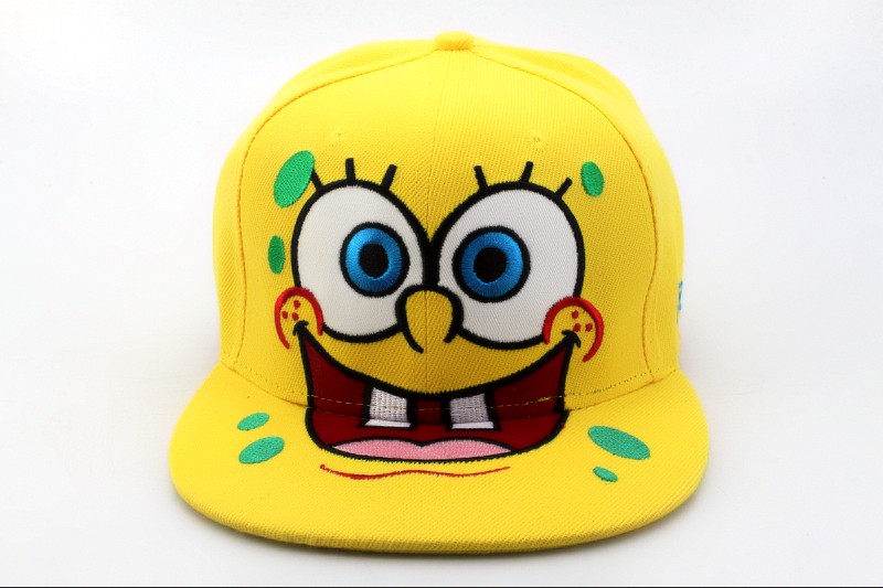 Spongebob+Snapbacks SpongeBob Squarepants Cartoon running caps hats orange white pink blue ...