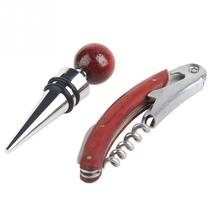 Free Shipping Hot Sale Wine Opener Set 2 PCS Imitation Mahogany Wine Kitchen Accessories Birthday Business Gift Kitechen Supply