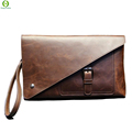 Fashion Crazy horse Leather Business Men Clutch Wallet Men Top Grace Handbag Wallets Big Capacity Men