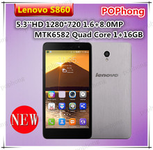 Original Lenovo S860 MTK6582 Quad Core Mobile Phone 5.3″IPS HD 1280*720 Rear 8.0MP Dual Camera Dual SIM Android