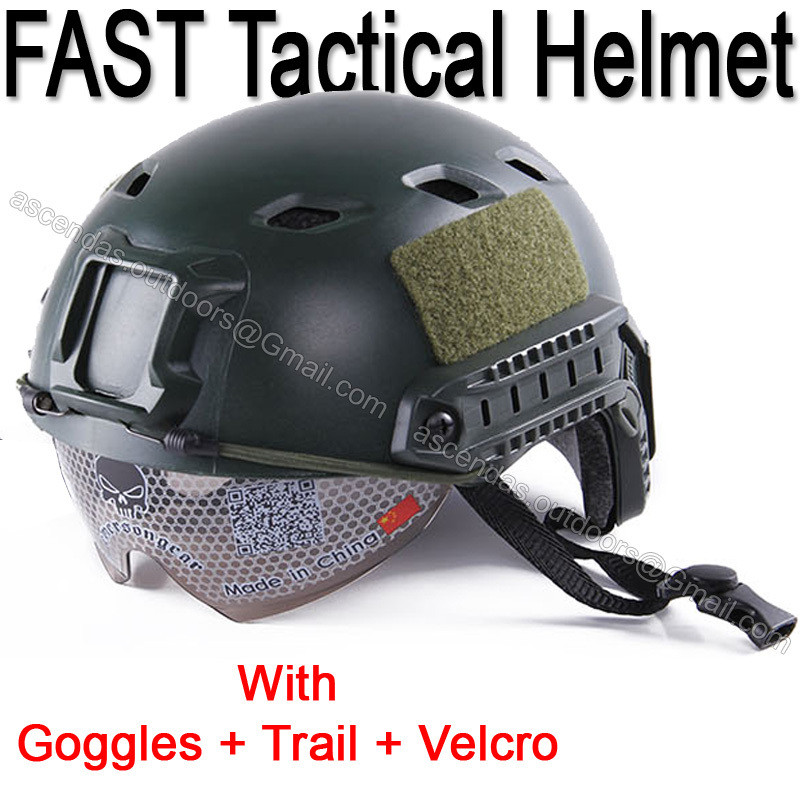 FAST Tactical Helmet with Protective Goggles High-strength ABS plastic CS military helmet airsoft paintball tactical helmet