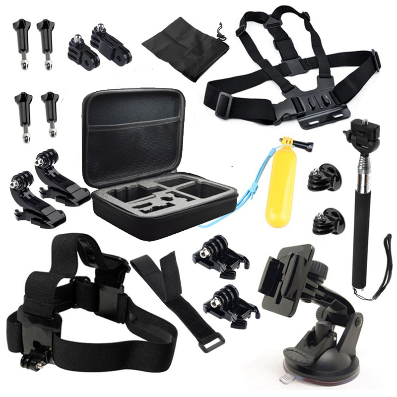 Go pro Accessories kit 20-in-1 Basic Common Outdoor Sports Accessories for All Gopro Hero 4/3+/3 and Sj4000 Sj5000 Sj6000 Go pro Accessories kit 20-in-1 Basic Common Outdoor Sports Accessories for All Gopro Hero 4/3+/3 and Sj4000 Sj5000 Sj6000