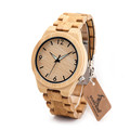 BOBO BIRD D27 Men s Top Brand Design Wood Dial Watch with Full Bamboo Wooden Links