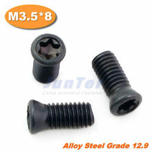 100pcs/lot M3.5*8 Grade12.9 Alloy Steel Torx Screw for Replaces Carbide Insert CNC Lathe Tool