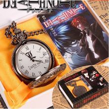 New Hot gift Death Note Pocket watch Quartz Alloy Round Metallic Copper Necklace For Birthday&holidays Gift