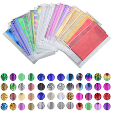 48 Sheets Mix Color Transfer Foil Nails Art Star Design Sticker Decal For Polish Care DIY Free Shipping Universe Nail Art