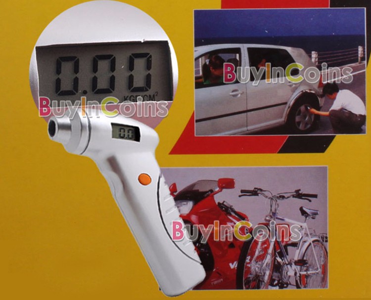 Digital LCD Tyre Auto Pressure Gauge PSI Bar PSI Car Bike Motor Air Test (3)