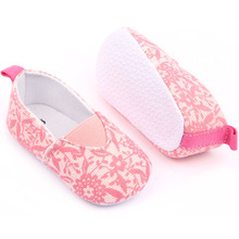 Fashion Toddler Baby First Walkers Girl Soft Sole Flat Casual Shoes Pink Floral Shoes Sneakers