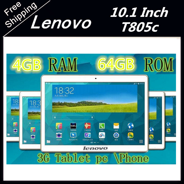 Lenovo t805c 3   pc 10.1  hdd android 4.4 octa   mt6592t 4  512ram 32g  64  rom 