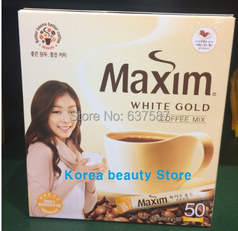 100 Original Korean Instant Coffee Mix Maxim White Gold 50 sticks