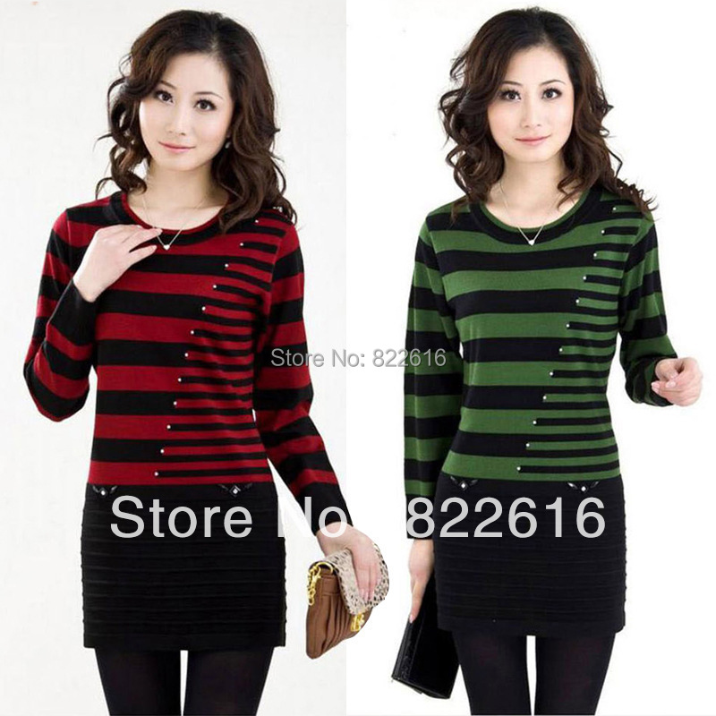 New Spring fashion Knitted Pullovers Casual women sweater medium long