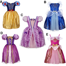 Kids Party Dresses for Girls Cinderella Princess Dress Children Summer Dress Clothes Girl Rapunzel Aurora Belle