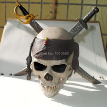 Free Shipping Cool Pirates of the Caribbean Captain Jack Sparrow’s Skull PVC Movie Action Figure Model Toy For Gift/Kids