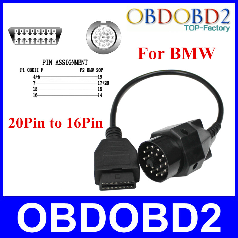  OBD OBDII   BMW 20Pin  OBD2 16PIN - 20 .  16 . e36 e39 X5 Z3  BMW 20Pin  