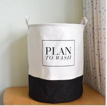 Canvas Fabric Laundry Basket with handles