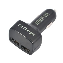 12V 24V 4 in 1 Car Charger Dual DC 5V 2A 3A USB Temperature Voltage Current