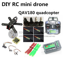 DIY FPV mini drone QAV180 RC cross race quadcopter kit & RTF pure carbon CC3D + 1306 + BLheli 6A ESC + FLYSKY FS-i6 + iA6B