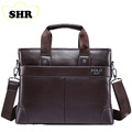 100% Genuine Leather Men's Bag, Cowhide Shoulder Bags, Business 14" La