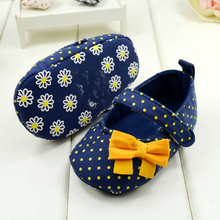 Girls flowers bow baby toddler shoes autumn Soft Sole Footwear First Walkers For Baby Girls