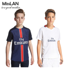Best Thailand Quality Children 2016 Ibrahimovic verratti Short Suit,di maria Kids Size Shirt+Short,2-12Y Boys Athletic Wear
