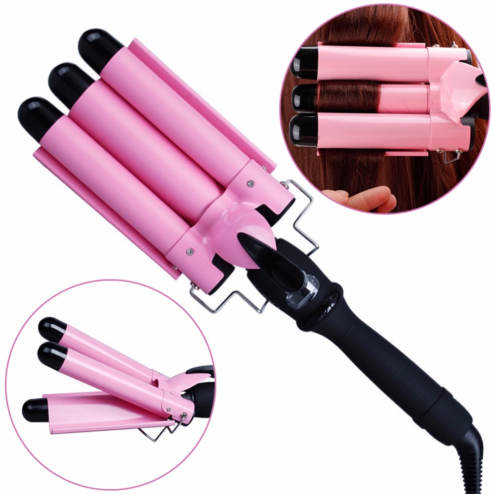 Ceramic Waver Hair Curler 3 Big Wave Barrels | lcd secreen 25mm stylish automatic 3 barrels big hair big Ceramic Waver Hair Curler 3 Big Wave Barrels | lcd secreen 25mm stylish automatic 3 barrels big hair big