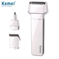 Kemei3004A New 3 in1 Electric Shaver Reciprocating Electric Shaving Razors Men Face Care Both Rechargeable and