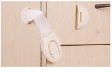 6 PCS New Long Plastic 3M GLUE Baby Kids Child Infant Safety Care Guard Cabinet Cupboard Door Guard Protector Lock