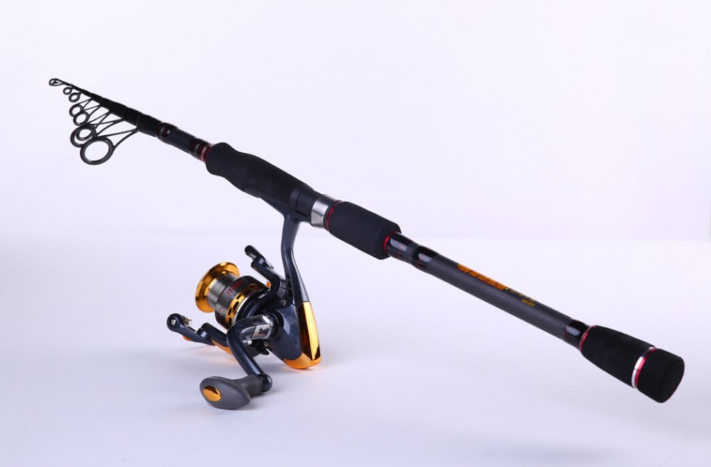 Telescopic Surf Fishing Rod with 13BB Spinning Fishing Reel Combos