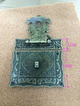 Factory direct antique wooden lock boxes lock alloy buckle Packing Accessories M090