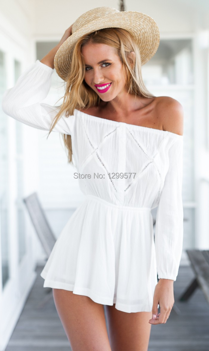 White romper womens Women like jumpsuits and rompers, which are chic and effortless to wear. Jumpsuits & Rompers. Jumpsuits & Rompers. Women like jumpsuits and rompers, which are chic and effortless to wear. Milanoo offer you a rich selection of stunning jumpsuits and sexy unitard in good quality. Women White Romper Straps Embossed Floral Print Flared.