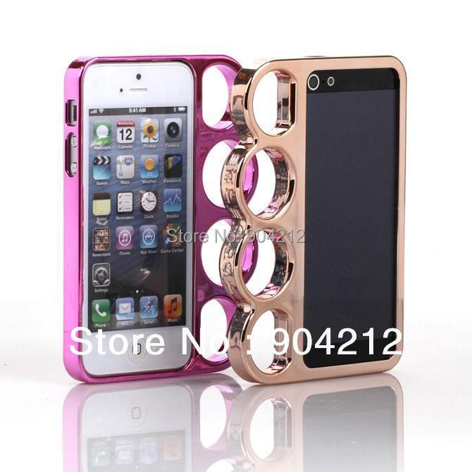 Knuckle Case Bumper for iphone 4 4s,For iphone 5 5s 5g Metal Aluminum Ring Bras...