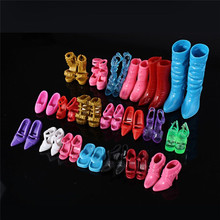 20pcs New Fashion Mix baby doll accessories Shoes Boots for Decor Dolls Toys Girl Play House Party Xmas Gift bonecas shoes woman