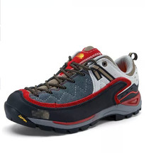2016 Men Rubber Lace-up Genuine Leather Rubber Genuine Leather Hiking Shoes Climbing Outdoor Trekking Shoes Sneakers
