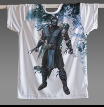Famous Game Mortal Kombat Scorpion Subzero Men T Shirt Short Sleeve Male T-shirt Round Neck Top CLASSIC Man Fadeless Game Shirts