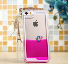 Dynamic Liquid Glitter Sand Quicksand Dolphin Case For iphone 6 plus Crystal Clear Cellphone Back Cover