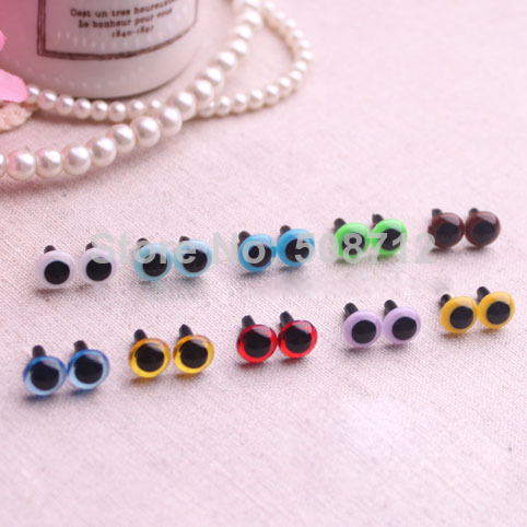 7.5mm -50 Pairs - mixcolor - Colored Safety Eyes / Plastic ...