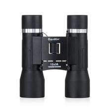 Qanliiy 12 X 36 12 Times Hd día de visión nocturna de Mini telescopio Binocular 1000 m / 9000 m viaje Binocle concierto necesaria prisma Binocular BAK4