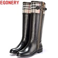 2015 Brand Women's Genuine Leather High Heels Ankle Boots Round Toe Hi