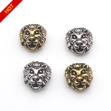 10pcs/lot Leone Lion Head Beads Spacer Bead Metal Charms for Jewelry DIY Making