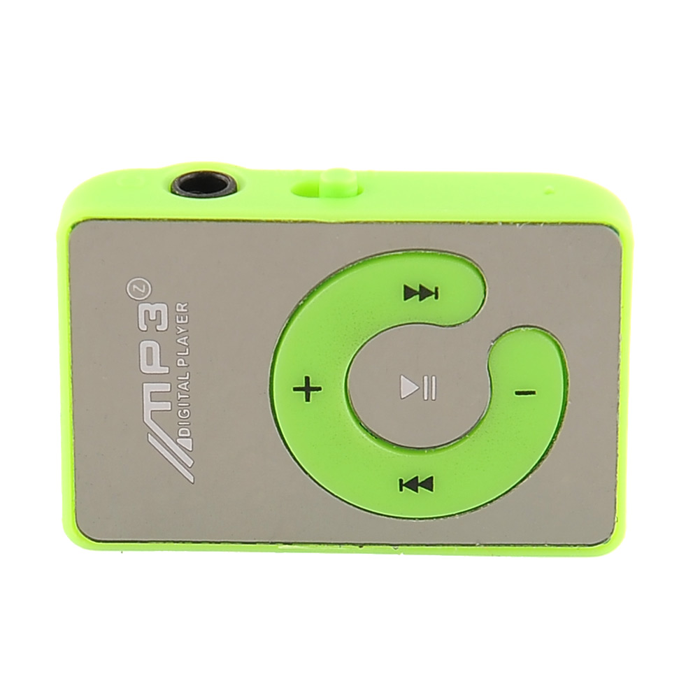 USB Mini Mirror Clip Mp3 Sport Music Player With TF Card Slot Suppot Up To 8GB