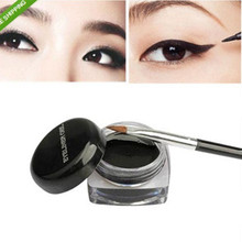 2pcs lot Special Hot Sale Black Waterproof Eye Liner Eyeliner Gel Makeup Cosmetic Brush Makeup
