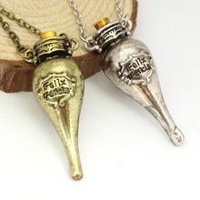 Hot Sale Harry Potter Felix Felicis Potion Bottle Pendant Necklace Movie Jewelry Gifts Statement Necklaces Cheap