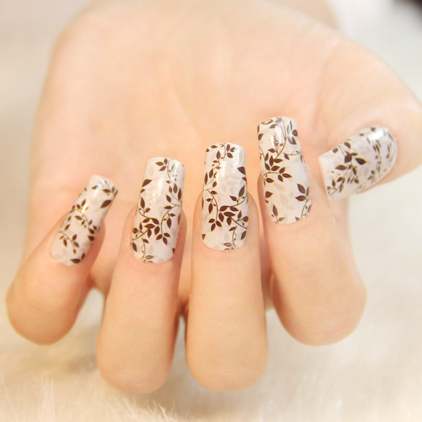 new fashion full cover nail foil 1sheet beauty light flowers stylish design nail art stickers wraps