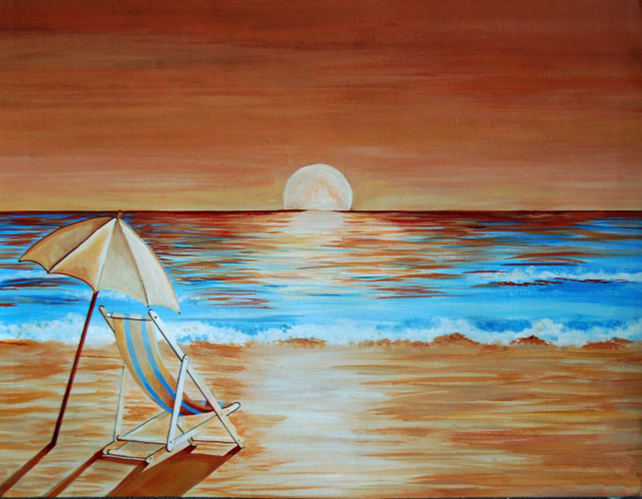 Popular Beach Chair Paintings-Buy Cheap Beach Chair Paintings lots from